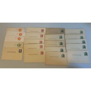 20 Vintage USPS prepaid blank stamped Postcards  see description